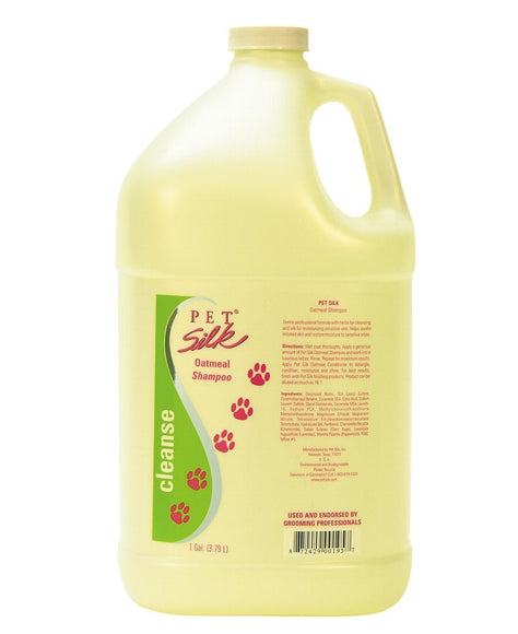 Pet Silk Oatmeal Shampoo – Concentrated 1:16 Formula, Soothing Care for Dry Sensitive Skin, 3.8L