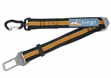 Kurgo Direct to Seatbelt Swivel Tether – Adjustable Dog Car Seat Belt with Swivel Carabiner, Blue