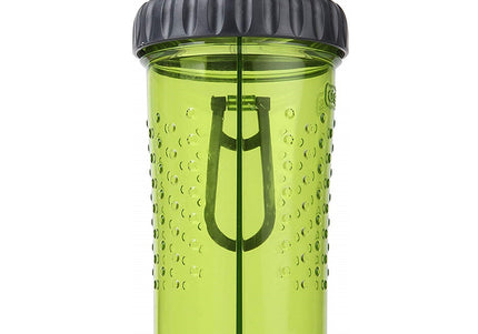 Dexas Snack-Duo Bottle – Dual-Chamber Food and Water Container, Pink, Leakproof Design