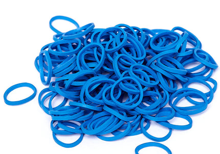 Paw Marks Latex Wrapping Bands 16mm – Super Durable Large Hair Curlers, 1500 Sky Blue Pieces