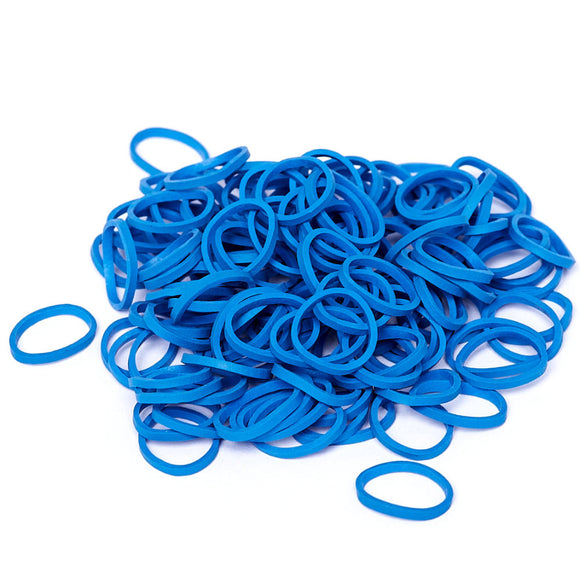 Paw Marks Latex Wrapping Bands 16mm – Super Durable Large Hair Curlers, 1500 Sky Blue Pieces