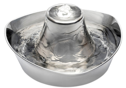 PetSafe Seaside Stainless Steel Fountain – 1.8L Durable Water Dispenser with Hygienic Design