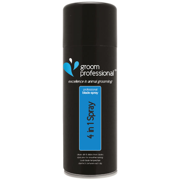 Groom Professional 4in1 Clipper Spray 400ml – Multi-Purpose Cleaning and Lubricating Formula for Blades