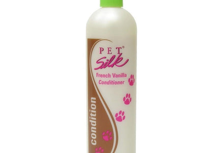 Pet Silk French Vanilla Conditioner 473ml – Moisturizing Concentrate with Gentle Vanilla Scent, Sensitive Skin Formula