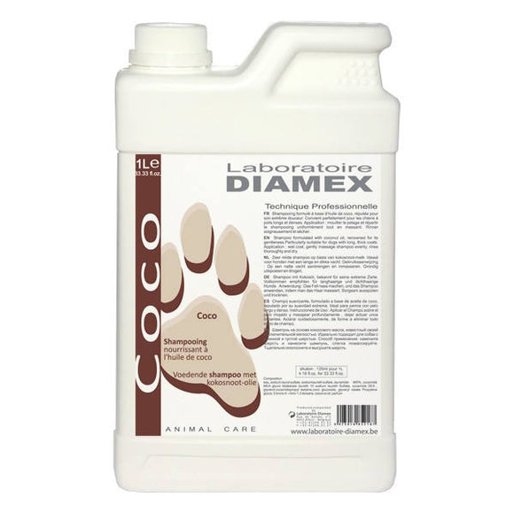 Diamex Coco Shampoo – Coconut Oil Concentrate for Long, Thick Hair, 1L Bottle