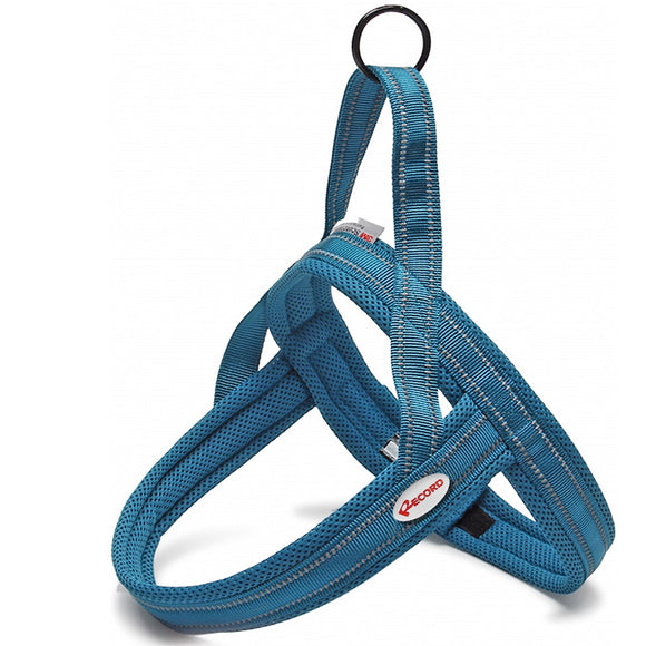 Record Action Dolomiti Harness Turquoise – Comfortable Scandinavian-Style Adjustable Dog Harness, XL Size