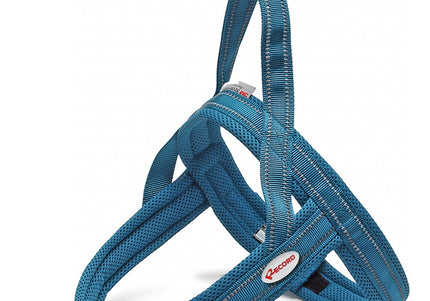 Record Action Dolomiti Harness Turquoise – Comfortable Scandinavian-Style Adjustable Dog Harness, XL Size