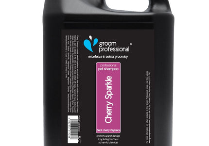 Groom Professional Cherry Sparkle Shampoo – Concentrated Cherry Formula, Suitable for All Coat Types, 4L