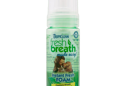 Tropiclean Fresh Breath Instant Foam 133ml – Fast-Acting Oral Hygiene Foam, Mint Scent