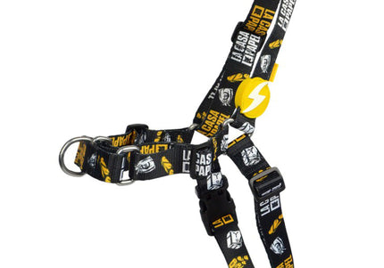 Dashi La Casa De Papel Golden Front Harness – Black Norwegian Style, Large, Money Heist Design