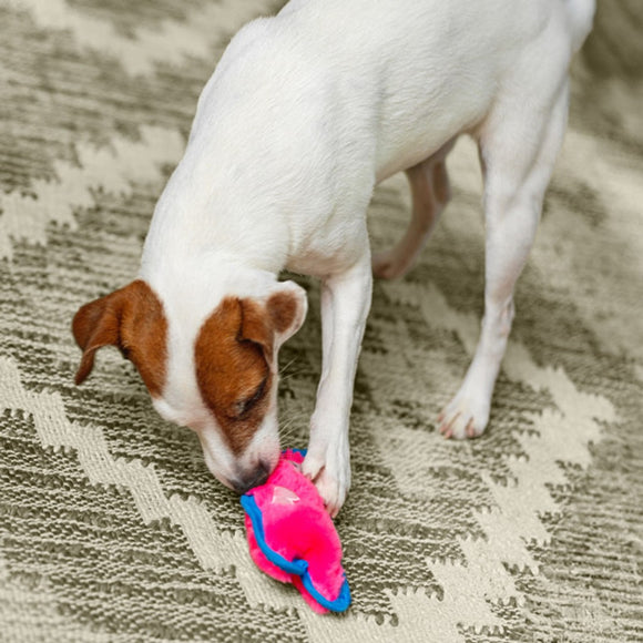 Outward Hound Durablez Pig Squeaky Toy – 16cm Unfilled Pink Plush, Durable Playtime