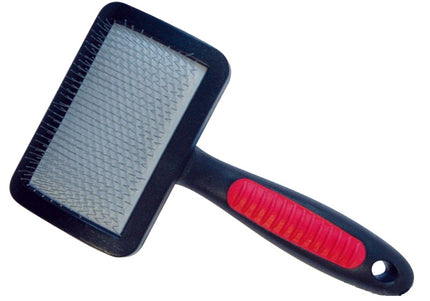 Ideal Dog Soft Poodle Brush – Gentle Small Slicker with Flexible Bristles for Sensitive Coats