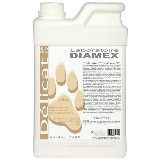 Diamex Delicat Shampoo with Tea Tree Oil – Concentrated Sensitive Skin Formula, 1L
