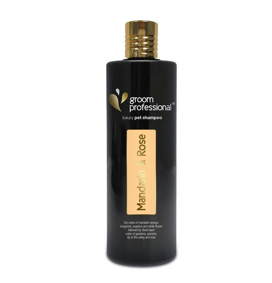 Groom Professional Mandarin & Rose Luxury Shampoo – Concentrated 1:20 Formula with Floral Citrus Scent, 450ml