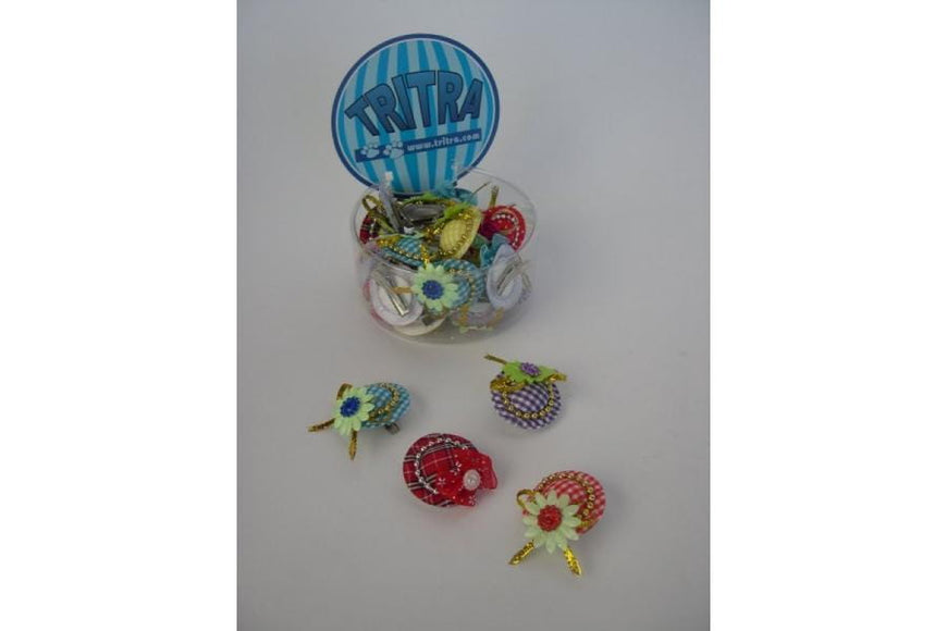 Trim Grooming Hats – Colorful Patterned Set with Secure Clips, 25 Pieces