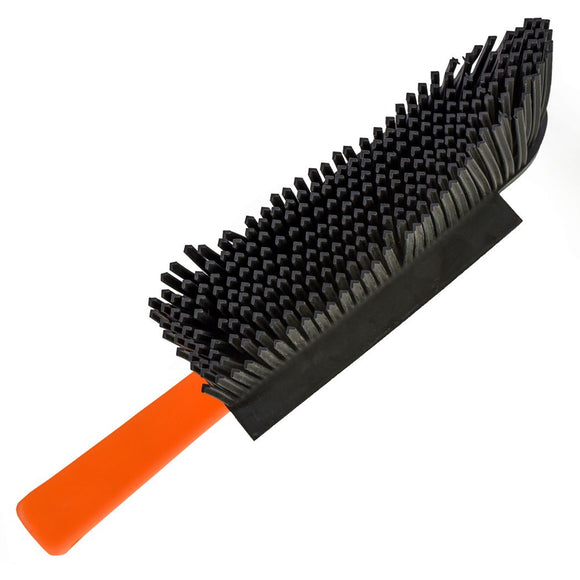 V7 Hand-Held Rubber Brush and Dustpan – Innovative Red Cleaning Duo, Ergonomic Design