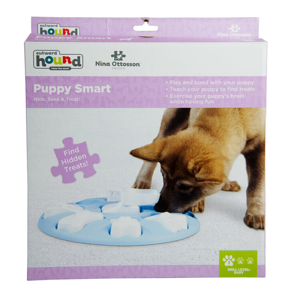 Nina Ottosson Puppy Smart Level 1 – Easy Interactive Puzzle Toy, Entry-Level Training Game