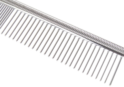 Madan Professional Face Steel Comb 13cm – Mixed Tooth Spacing, Precision Detailing Tool