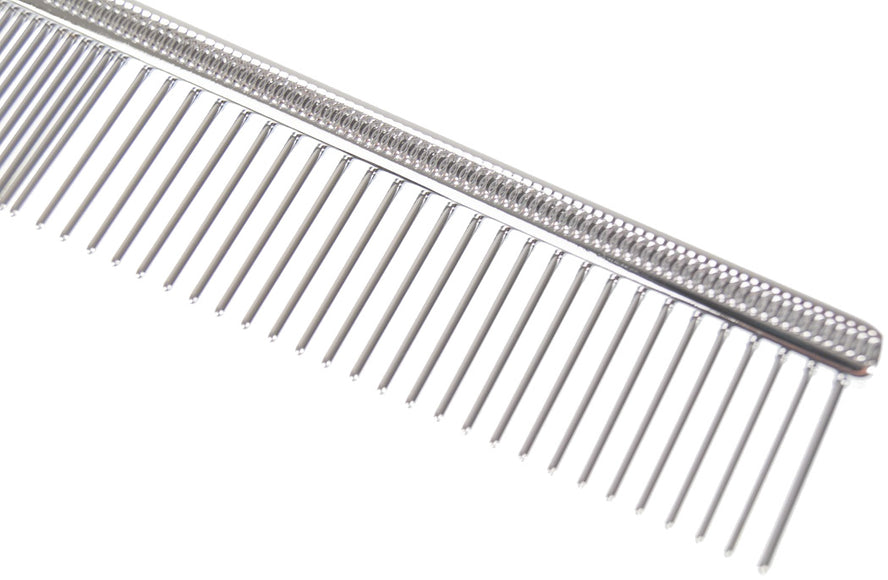 Madan Professional Face Steel Comb 13cm – Mixed Tooth Spacing, Precision Detailing Tool