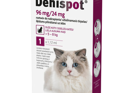 KRKA Dehispot 96mg/24mg Cat Internal Parasite Drops 5-8kg