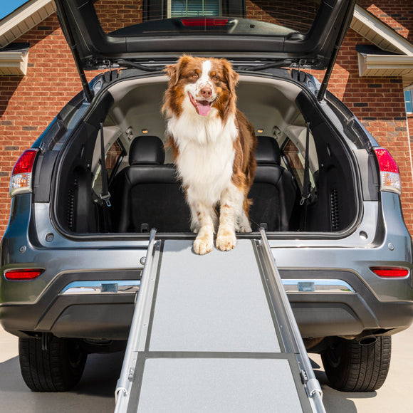 PetSafe Happy Ride Telescoping Dog Ramp – Adjustable Lightweight Design, Durable Non-Slip Surface