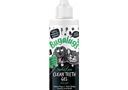 Bugalugs Dental Care Clean Teeth Gel 200ml – Mint Gel Formula, No-Brush Fresh Breath Solution