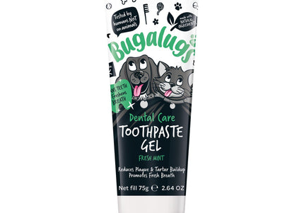 Bugalugs Dental Care Toothpaste Gel 75g – Mint Gel Formula, Fresh Breath and Oral Hygiene