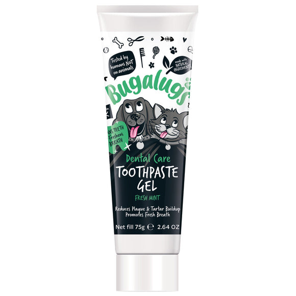 Bugalugs Dental Care Toothpaste Gel 75g – Mint Gel Formula, Fresh Breath and Oral Hygiene