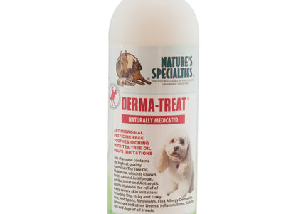 Nature's Specialties Derma-Treat Shampoo – Antibacterial Anti-Itch Concentrate, 473ml, Gentle Formula
