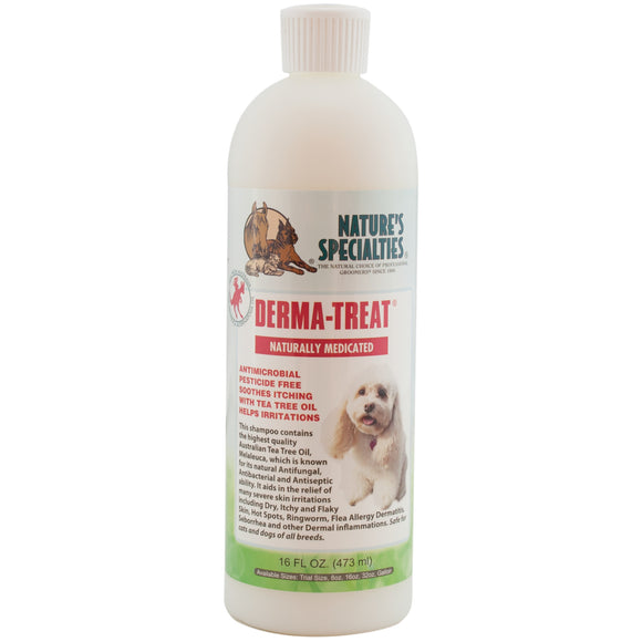 Nature's Specialties Derma-Treat Shampoo – Antibacterial Anti-Itch Concentrate, 473ml, Gentle Formula