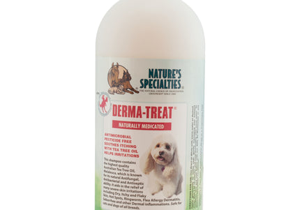 Nature's Specialties Derma-Treat Shampoo – Antibacterial Anti-Itch Concentrate, 946ml, Gentle Formula