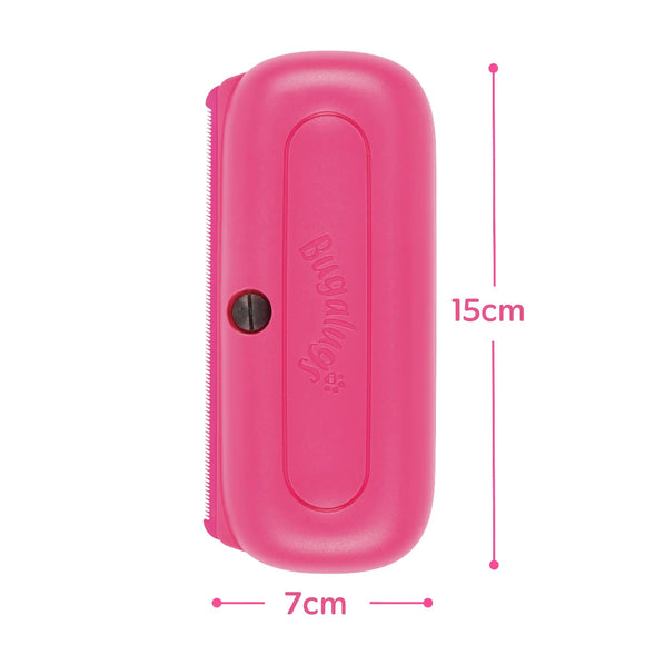 Bugalugs Deshedding Brush – Multi-Species Grooming Tool, Ergonomic Handle, Black Finish