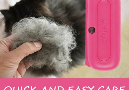 Bugalugs Deshedding Brush – Multi-Species Grooming Tool, Ergonomic Handle, Black Finish