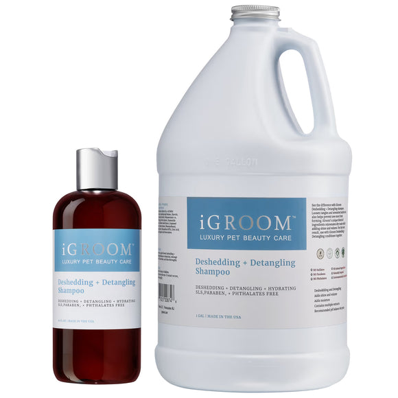 iGroom Deshedding & Detangling Shampoo – Concentrated 1:16 Formula, Eases Undercoat Removal, 473ml