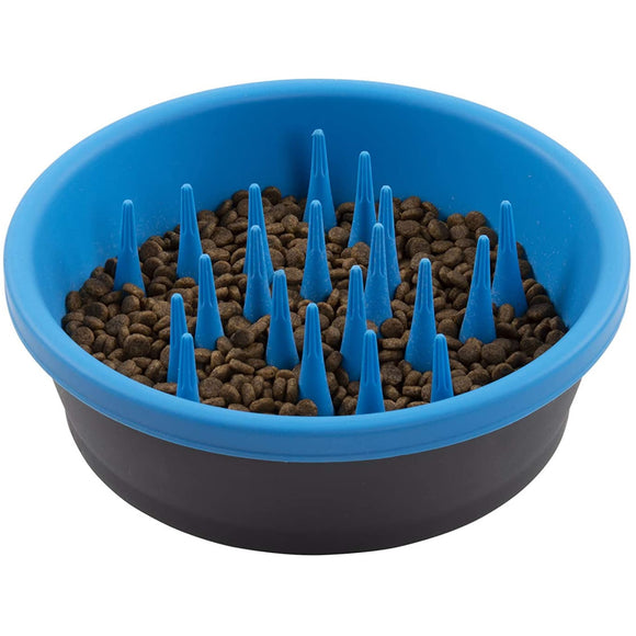 Dexas Slow Feeder Bowl 1420ml – Blue, Durable Design with Anti-Gulping Feature