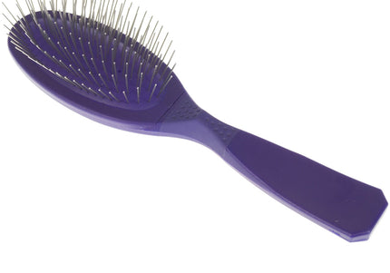 Madan Small Pin Brush – Ergonomic Handle, 22mm Medium-Soft Metal Pins, Sky Blue