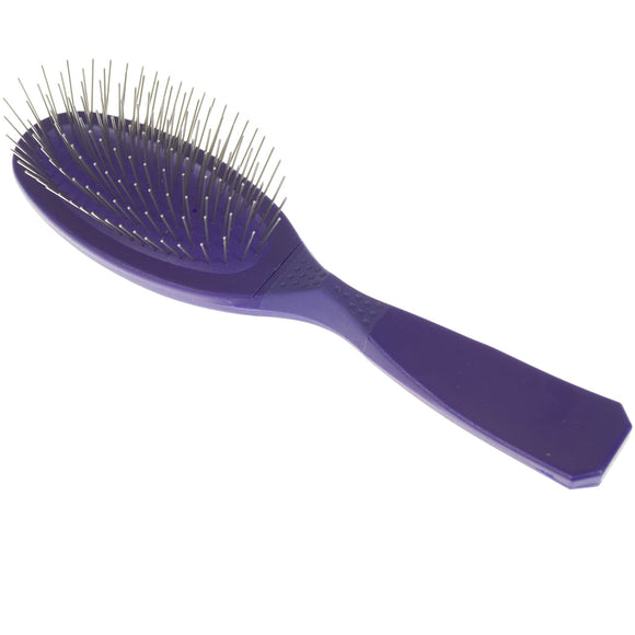 Madan Small Pin Brush – Ergonomic Handle, 22mm Medium-Soft Metal Pins, Sky Blue