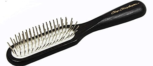 Chris Christensen Ice Slip Dematting Brush – Wooden Handle with Thick Pins, Premium Detangling Tool