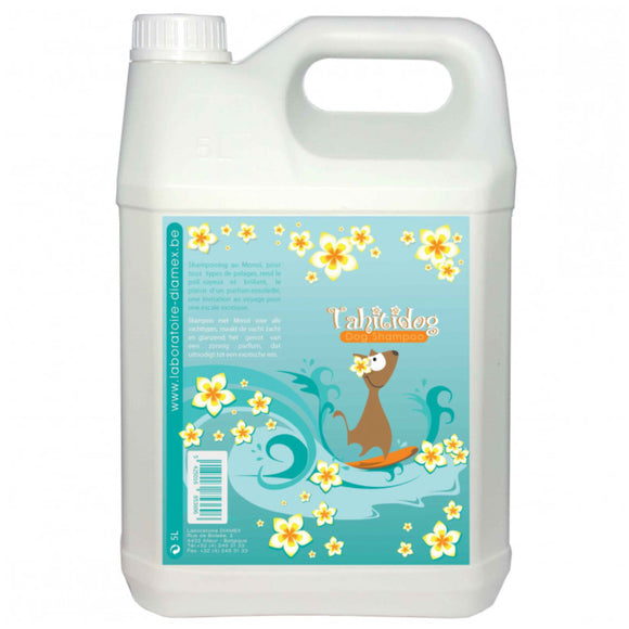 Diamex Tahiti Dog Shampoo – Monoi Oil Concentrate 1:8, 5L, Nourishing Formula