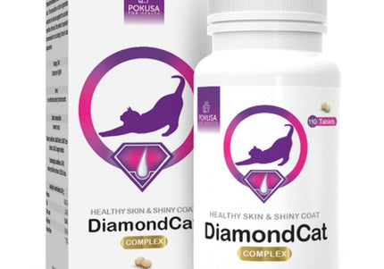 Pokusa DiamondCat Skin & Coat Supplement Tablets – Nutrient-Rich Formula, 110 Count