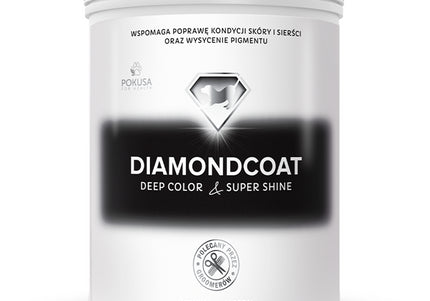 Pokusa DiamondCoat DeepColor & SuperShine – Natural Coat Color Enhancer for Black, Brown, Marbled Fur, 1000g