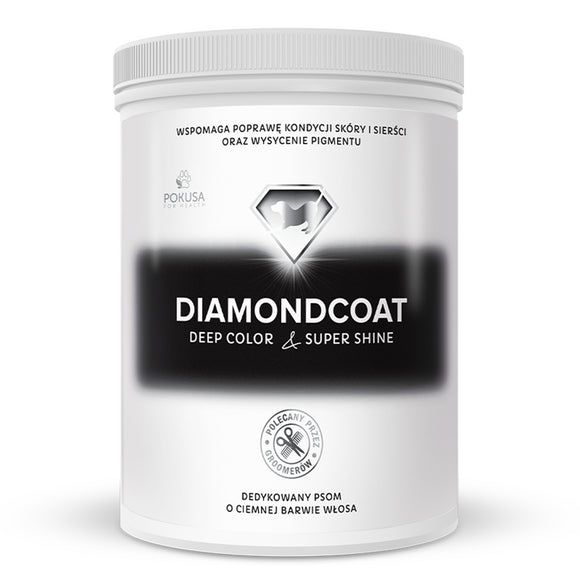 Pokusa DiamondCoat DeepColor & SuperShine – Natural Coat Color Enhancer for Black, Brown, Marbled Fur, 1000g
