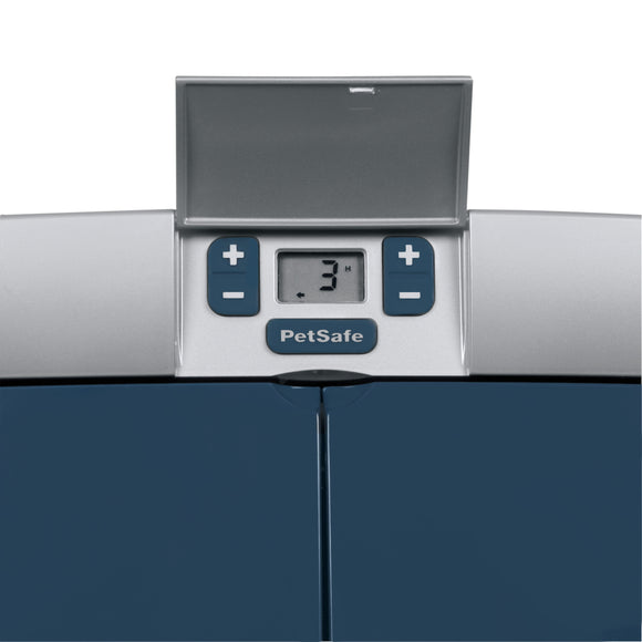 PetSafe Digital 2 Meal Feeder – Dual-Chamber Food Dispenser with LCD Display, Timed Meals