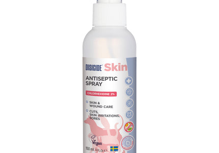 Disicide Skin Chlorhexidine 2% Spray – Antiseptic Disinfectant Solution, 150ml Fast-Acting Formula