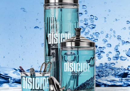 Disicide Disinfecting Glass Jar 160ml – Compact Glass Container for Grooming Tool Hygiene