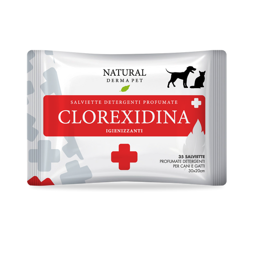 Natural Derma Pet Cleaning Wet Wipes – Chlorhexidine Infused, Hypoallergenic and Gentle Formula, 80 Pack