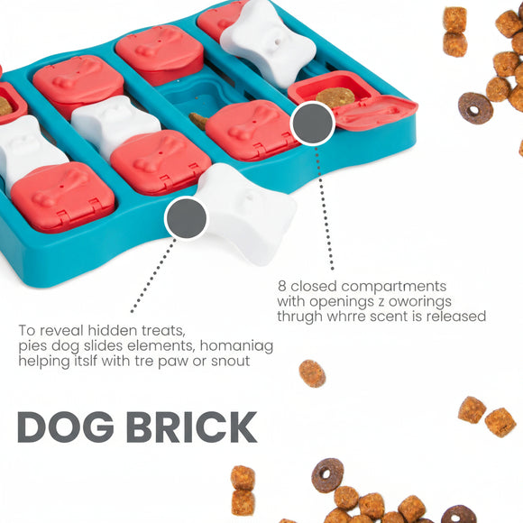 Nina Ottosson Dog Brick Puzzle Game – Interactive Level 2 Treat Dispenser, Durable Design