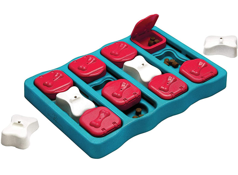 Nina Ottosson Dog Brick Puzzle Game – Interactive Level 2 Treat Dispenser, Durable Design