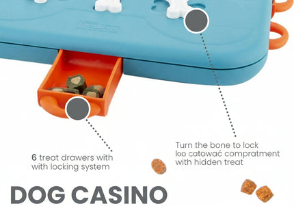Nina Ottosson Dog Casino Level 3 Puzzle – Interactive Treat-Dispensing Game, Advanced Challenge