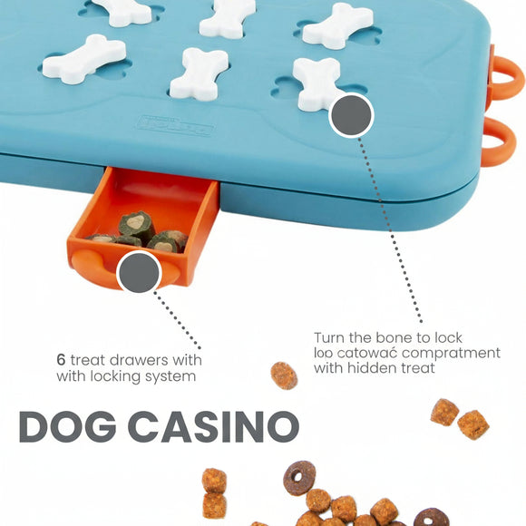 Nina Ottosson Dog Casino Level 3 Puzzle – Interactive Treat-Dispensing Game, Advanced Challenge
